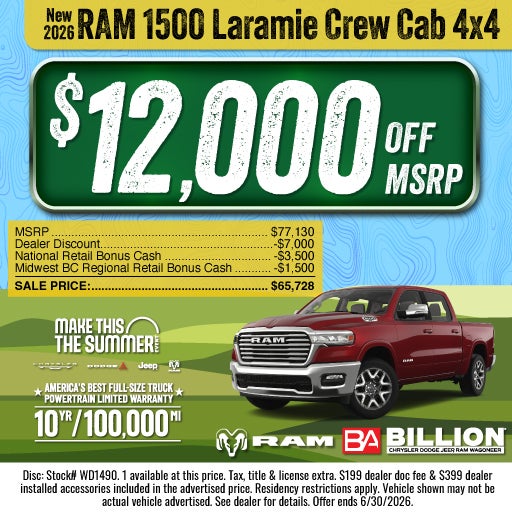 NEW 2026 RAM 1500 LARAMIE CREW CAB