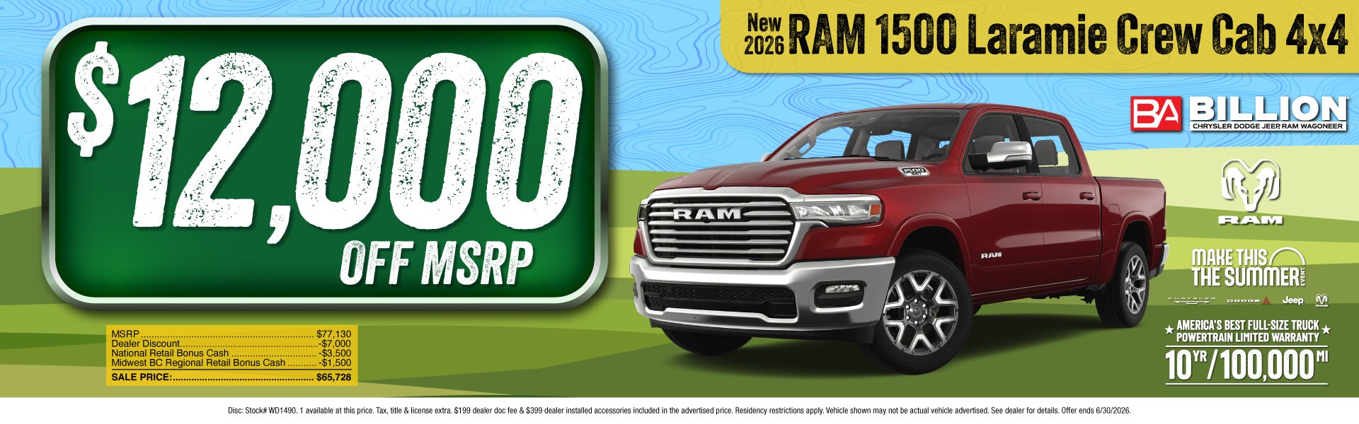 NEW 2026 RAM 1500 LARAMIE CREW CAB