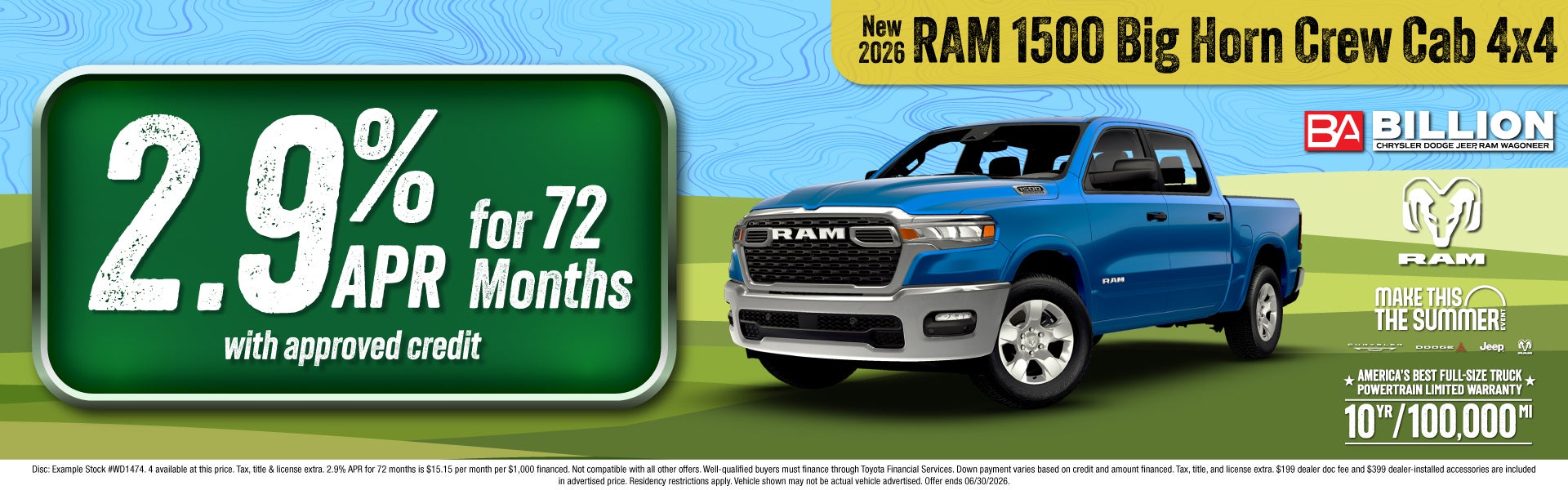NEW 2026 RAM 1500 BIG HORN CREW CAB