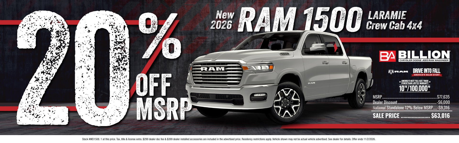 NEW 2026 RAM 1500 LARAMIE CREW CAB